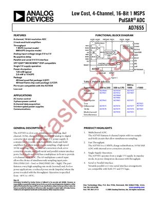 AD7655ACPZ datasheet  